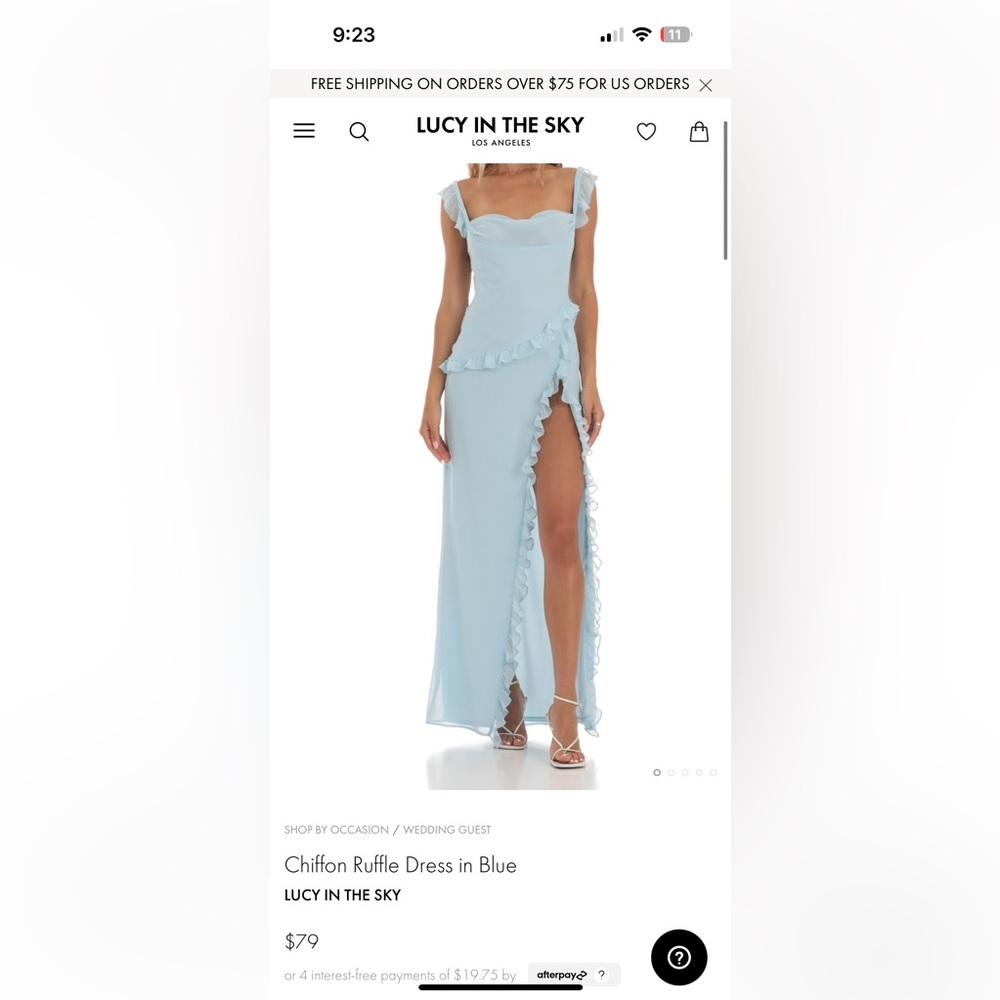 Blue Ruffle Dress